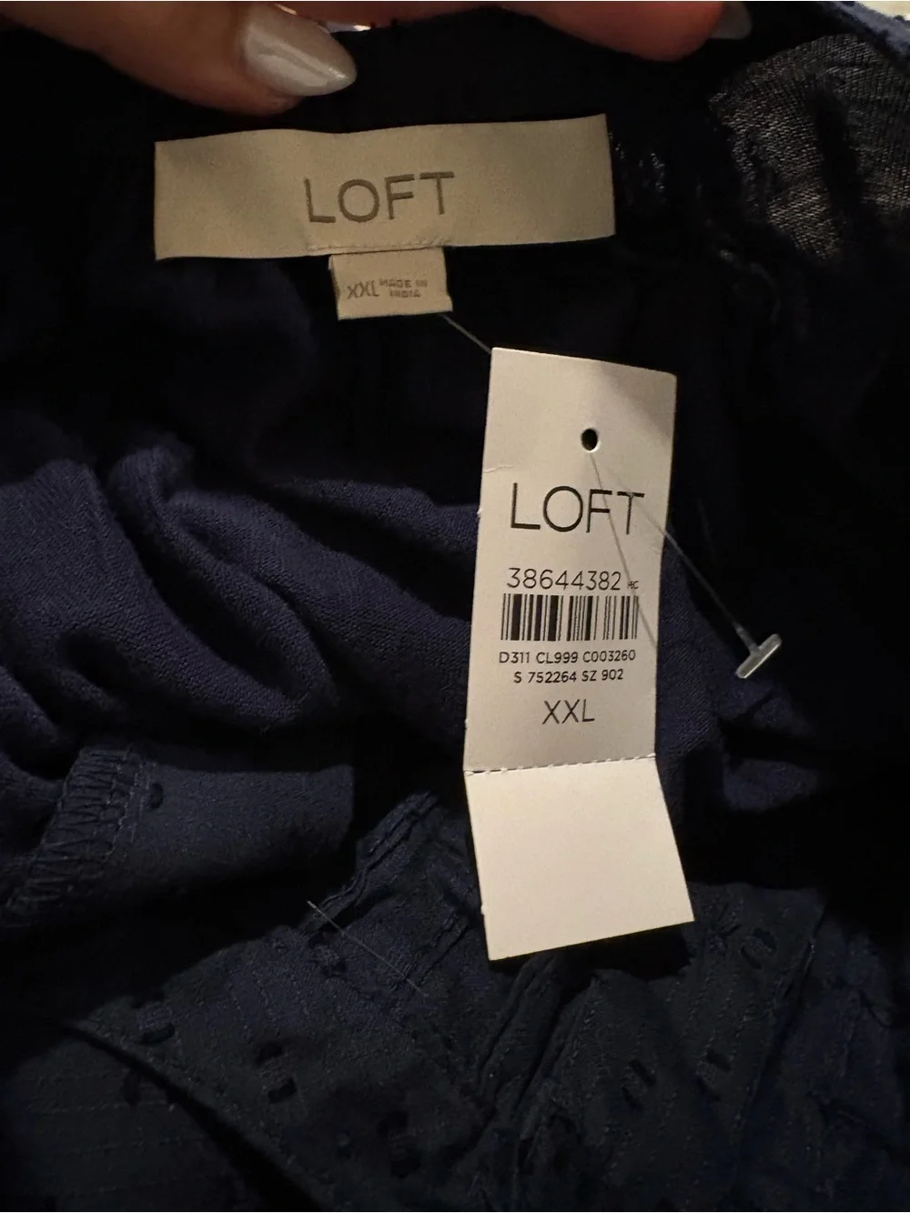 NWT Loft Pleated Yoke Mixed Media Top